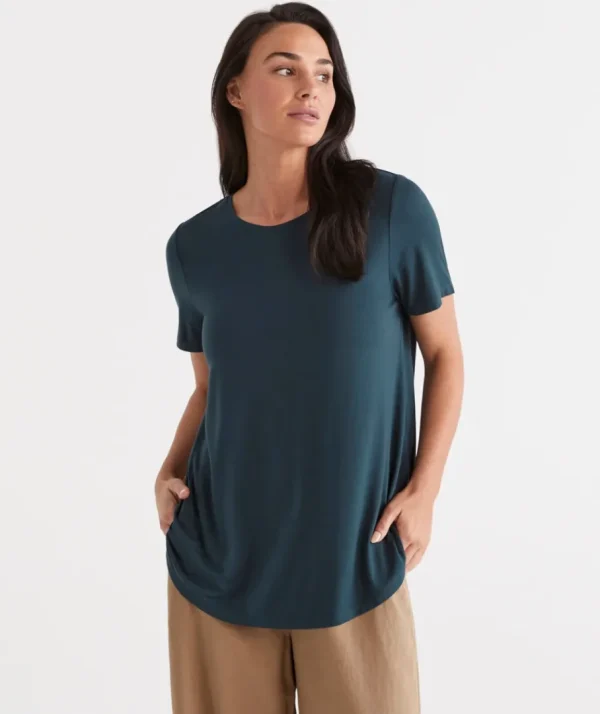 Pleat Back Tee-Sussan New