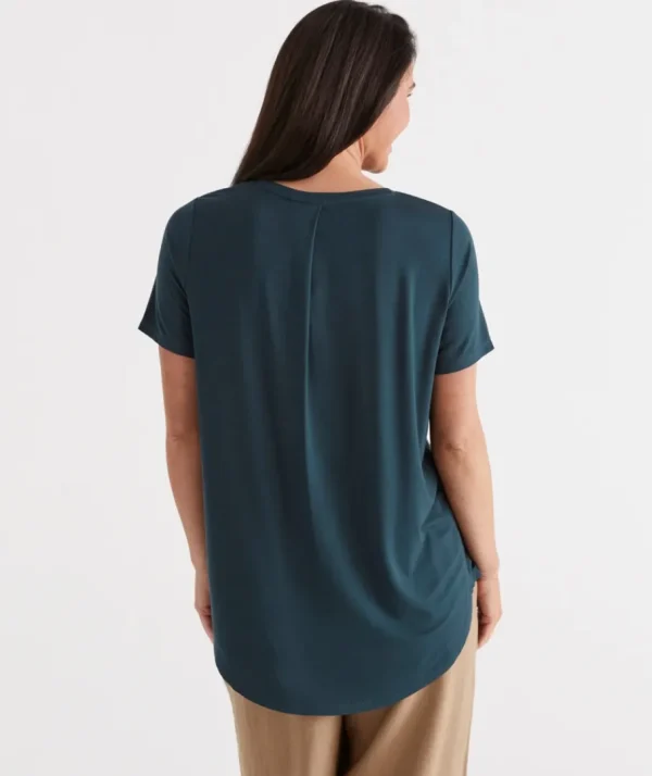 Pleat Back Tee-Sussan New