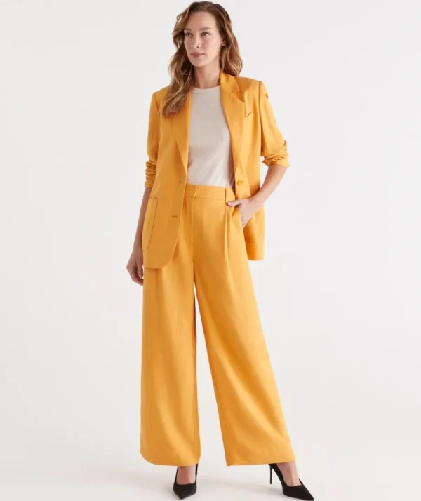 Pleated Wide Leg Pant-Sussan Clearance