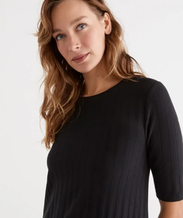 Rib Knit Dress-Sussan Shop