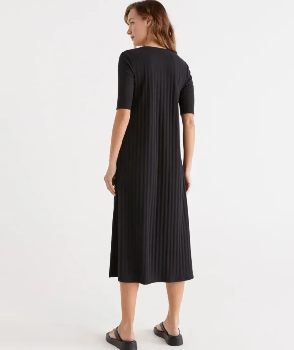 Rib Knit Dress-Sussan Shop