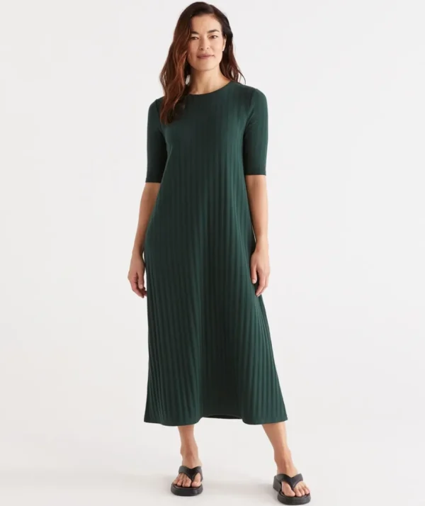 Rib Knit Dress-Sussan Shop