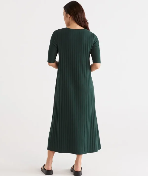 Rib Knit Dress-Sussan Shop