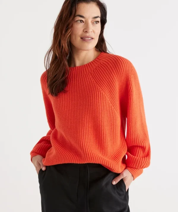 Rib Sleeve Detail Pull Over-Sussan Flash Sale