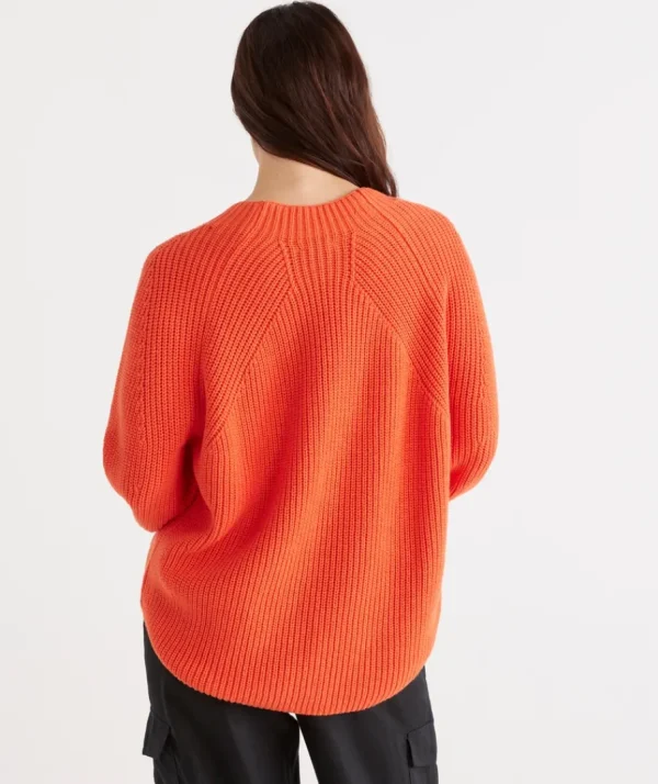 Rib Sleeve Detail Pull Over-Sussan Flash Sale