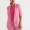 Single Breasted Linen Blazer-Sussan Shop