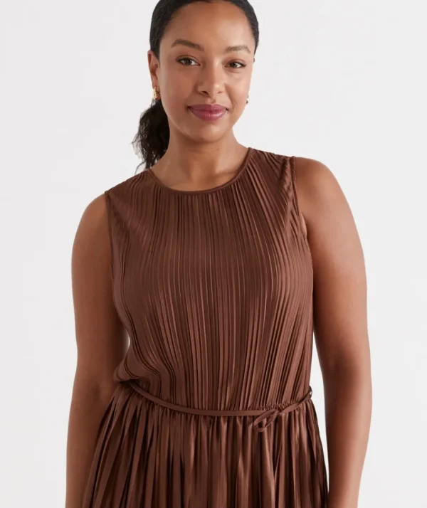 Soft Pleat Dress-Sussan Best Sale