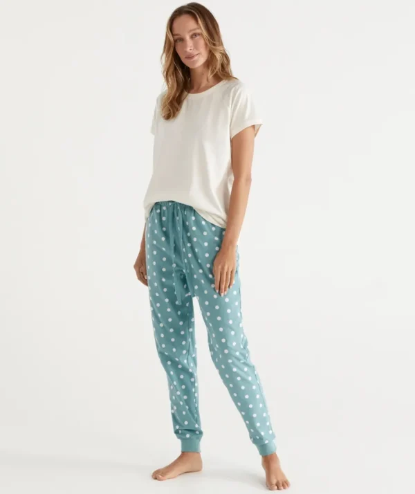 Spot Print Flannelette Pyjama Pant-Sussan Best Sale