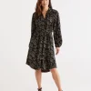 Spotted Leaf Dress-Sussan Flash Sale