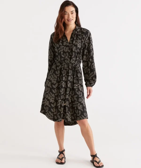 Spotted Leaf Dress-Sussan Flash Sale