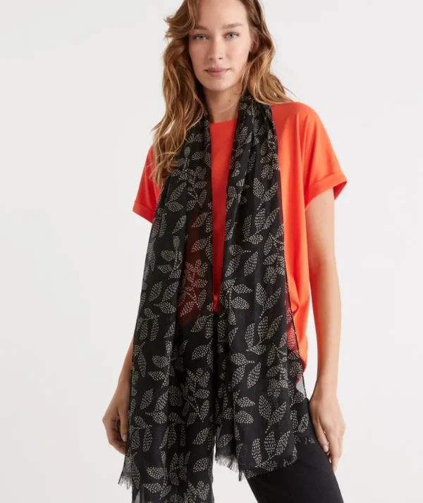 Spotted Leaf Scarf-Sussan Online