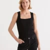 Square Neck Rib Tank-Sussan Cheap