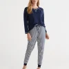 Stripe Australian Cotton Knit Pyjama Pant-Sussan Online