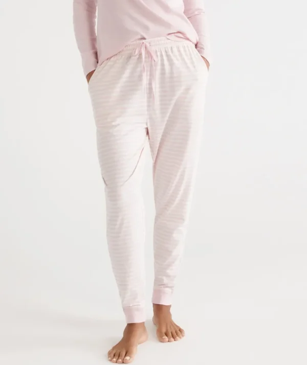 Stripe Australian Cotton Knit Pyjama Pant-Sussan Online