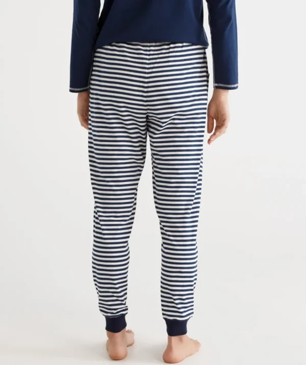 Stripe Australian Cotton Knit Pyjama Pant-Sussan Online