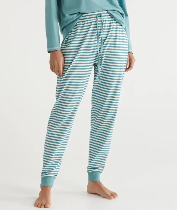 Stripe Australian Cotton Knit Pyjama Pant-Sussan Online