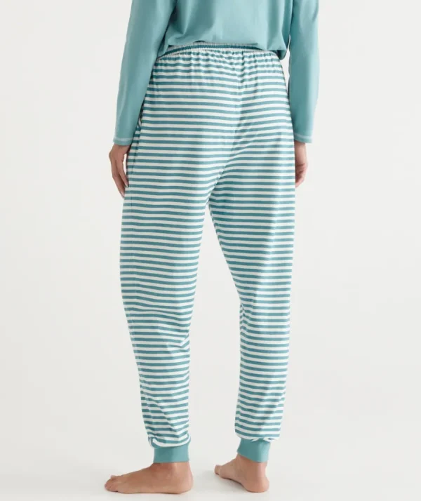 Stripe Australian Cotton Knit Pyjama Pant-Sussan Online