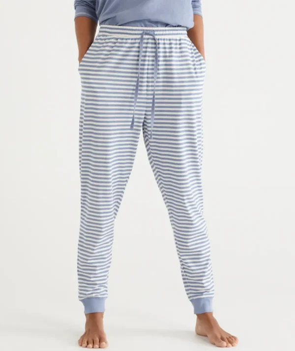 Stripe Australian Cotton Knit Pyjama Pant-Sussan Online