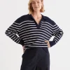 Stripe Polo Pullover-Sussan Shop