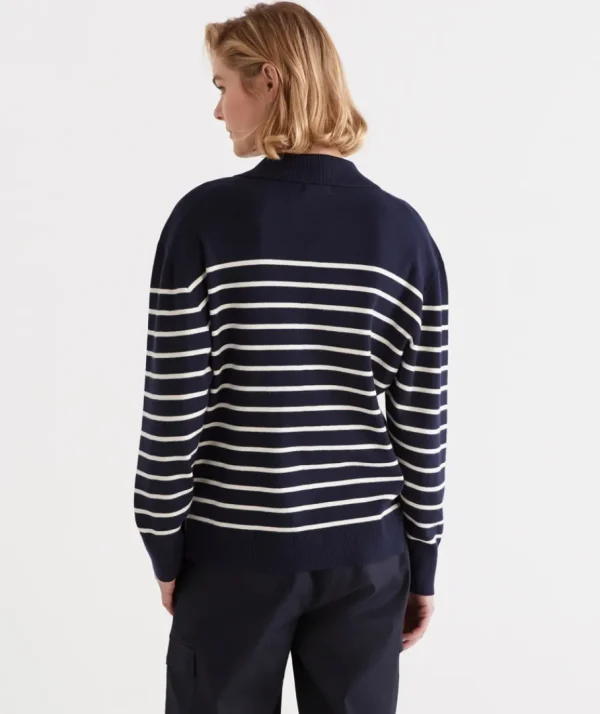 Stripe Polo Pullover-Sussan Shop