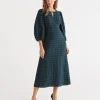 Textured Midi Dress-Sussan Online