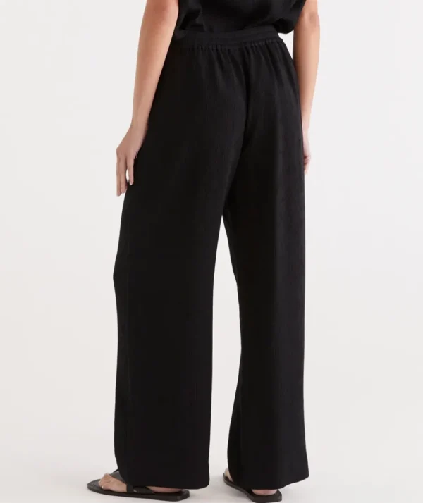 Textured Wide Leg Pant-Sussan Clearance