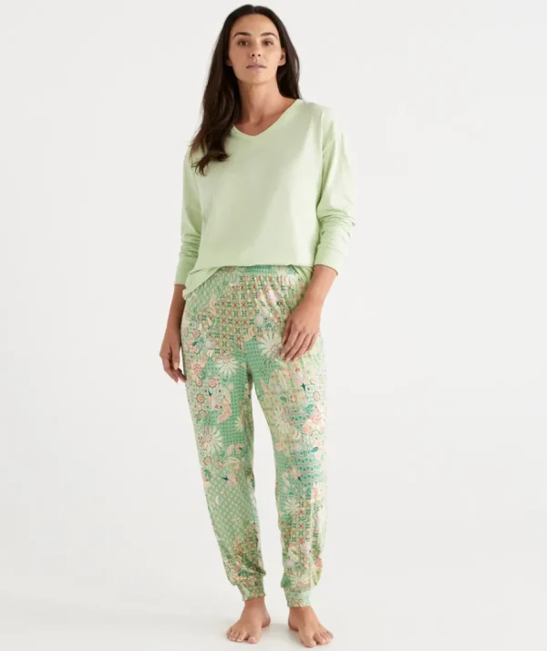 Tile Floral Harem Pant-Sussan Store