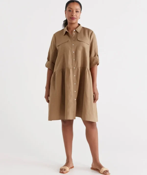 Utility Shirt Dress-Sussan Fashion