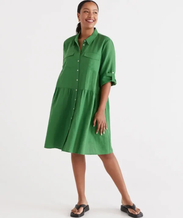 Utility Shirt Dress-Sussan Shop