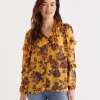 Vine Print Top-Sussan Discount