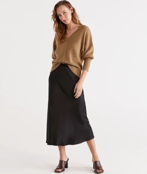 Winter Satin Slip Skirt-Sussan Flash Sale