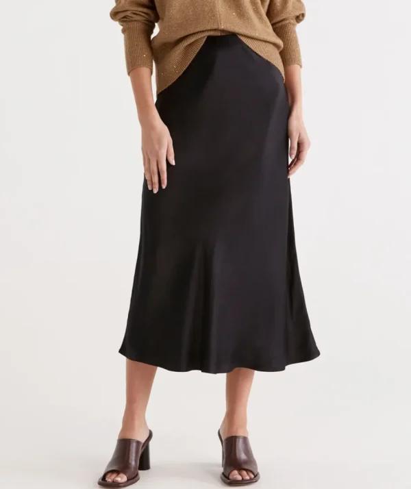 Winter Satin Slip Skirt-Sussan Flash Sale