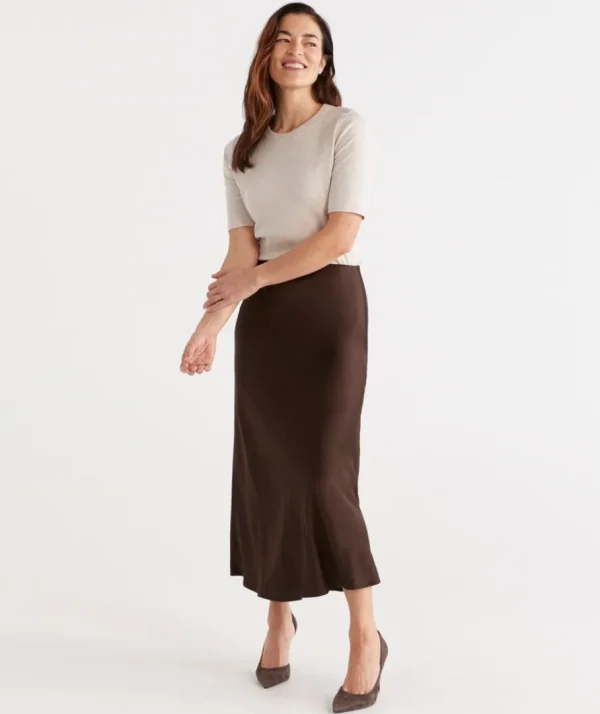 Winter Satin Slip Skirt-Sussan Flash Sale