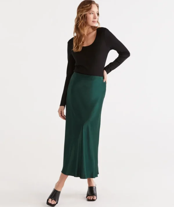 Winter Satin Slip Skirt-Sussan Flash Sale