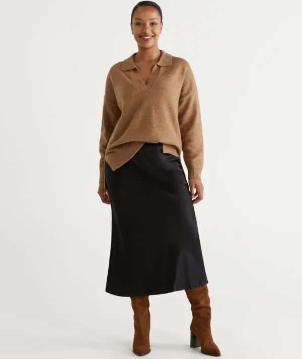 Winter Satin Slip Skirt-Sussan Flash Sale