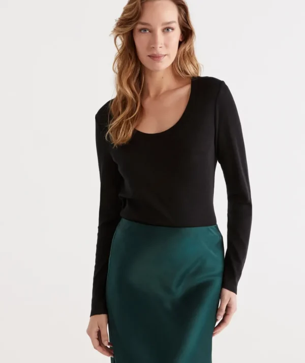 Wool Blend Scoop Top-Sussan Shop