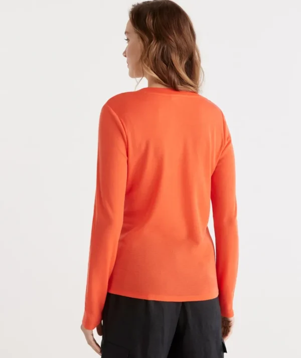 Wool Blend Scoop Top-Sussan Sale